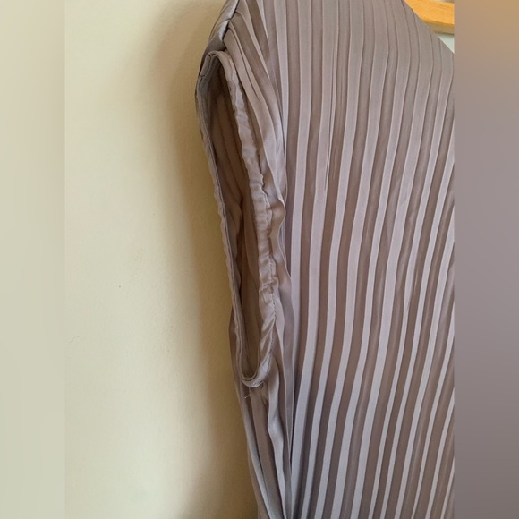 Downeast dress accordion belted midi dress wedding minimalist classic - Picture 3 of 8